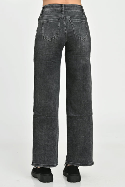 Blugi largi negri Anuca Natalee Fashion