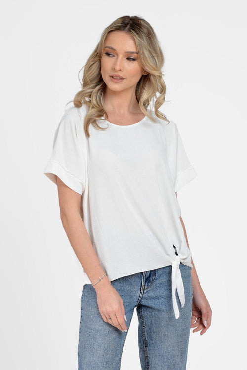 Natalee Fashion Bluză Bluza alb casual lejera Aurora