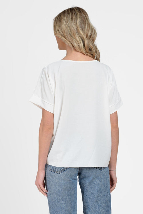 Natalee Fashion Bluză Bluza alb casual lejera Aurora
