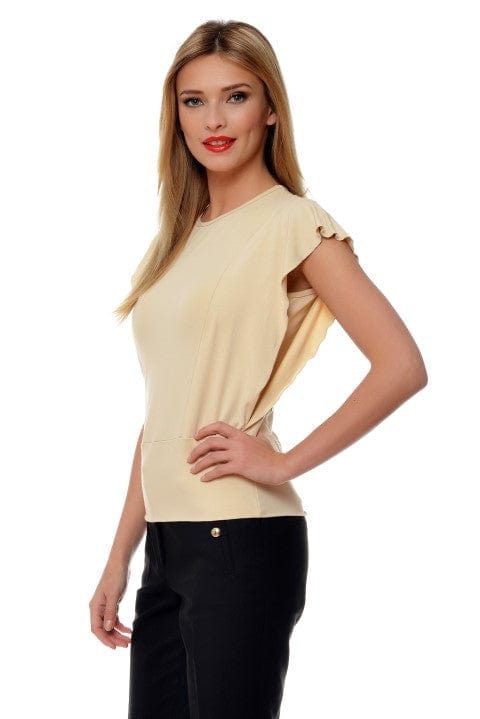 Bluza aripioare crem Natalee Fashion