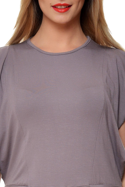 Bluza aripioare grej Natalee Fashion