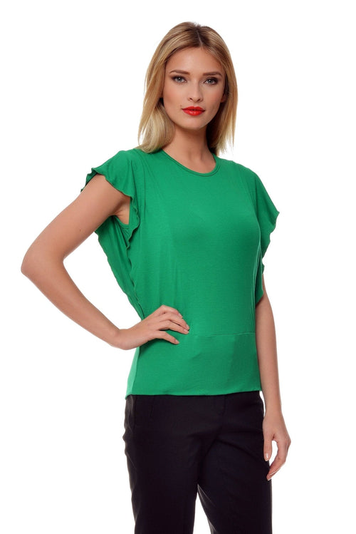 Bluza aripioare verde Natalee Fashion