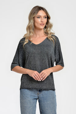 Bluza casual Gri inchis Olivia Natalee Fashion