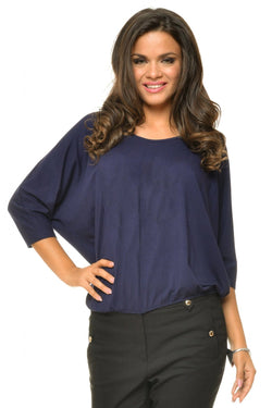 Bluza casual navy Natalee Fashion