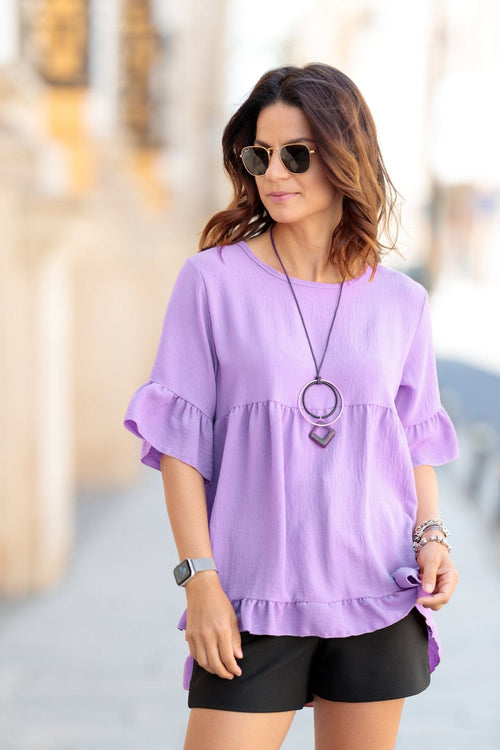 Bluza casual volan Bailley Natalee Fashion