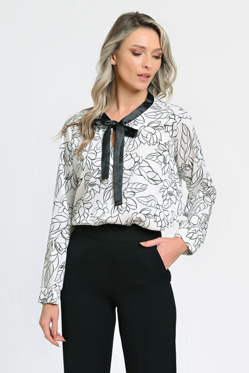 Bluza cu funda contrastanta Dorothy Eranthe