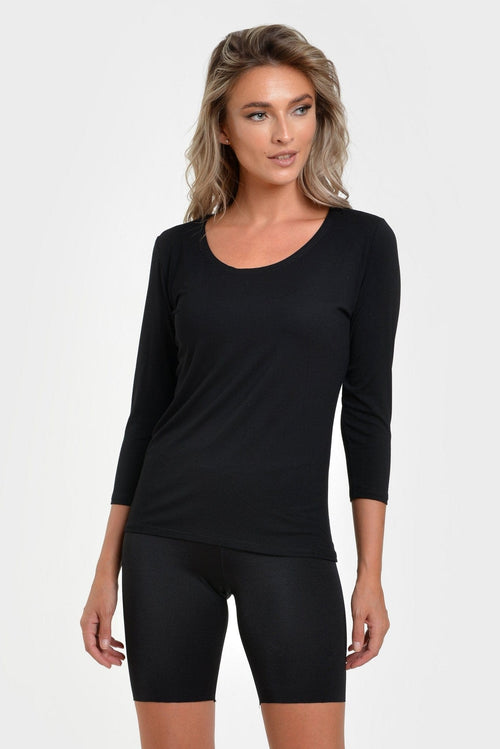 Bluza dama casual Anaxbia S / Negru Natalee Fashion