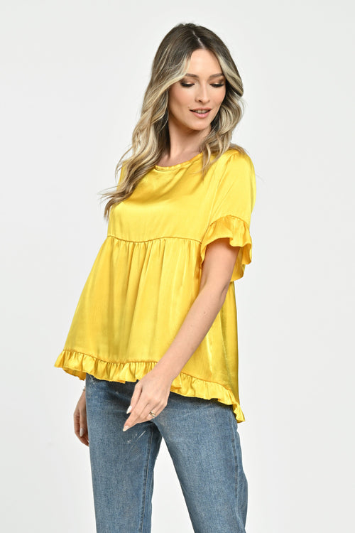Natalee Fashion Bluză Bluză damă casual galbenă Amedeia
