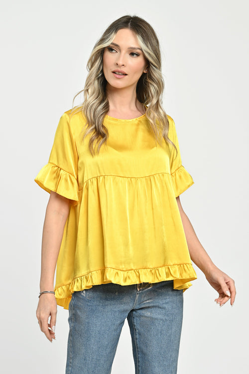 Bluză damă casual galbenă Amedeia Natalee Fashion