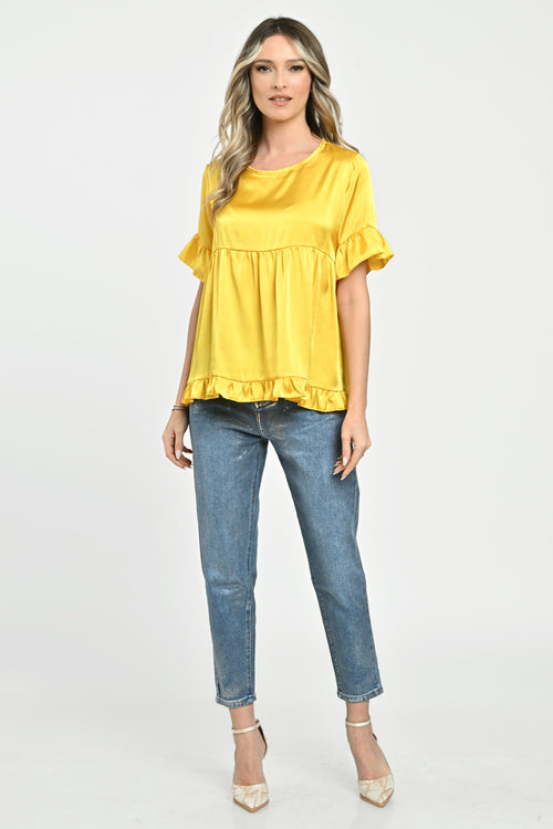 Bluză damă casual galbenă Amedeia Natalee Fashion