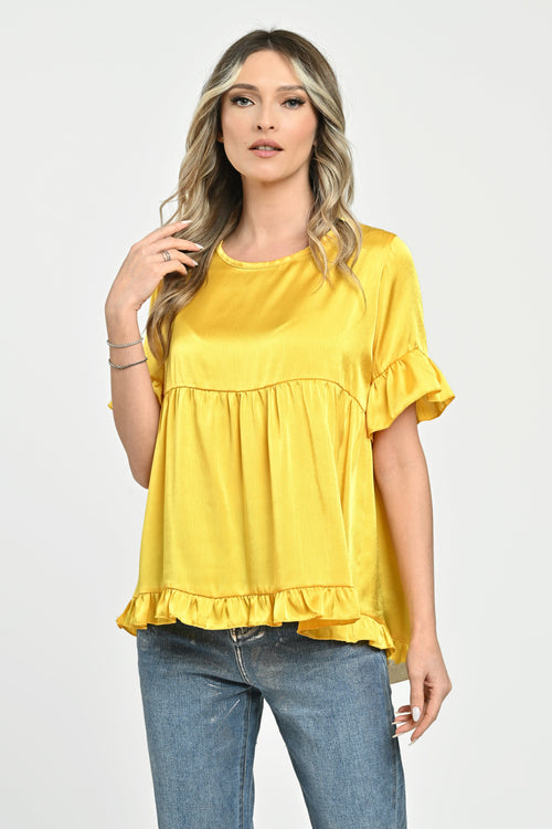 Natalee Fashion Bluză Bluză damă casual galbenă Amedeia