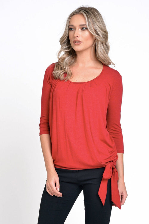 Bluza dama casual rosu funda Irma Natalee Fashion