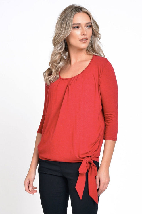 Bluza dama casual rosu funda Irma Natalee Fashion