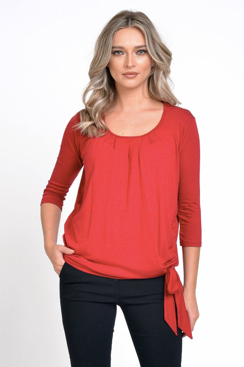 Bluza dama casual rosu funda Irma Natalee Fashion