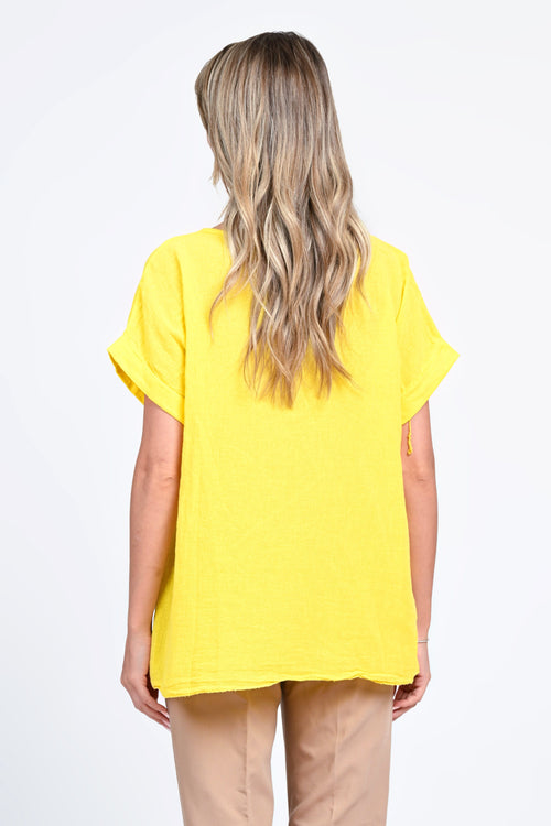 Bluza damă galbenă cu imprimeu floral Iris Natalee