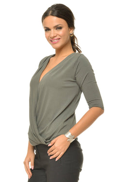 Bluza dama petrecuta kaki Natalee Fashion