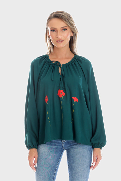 Bluza Eranthe boho style verde Eranthe