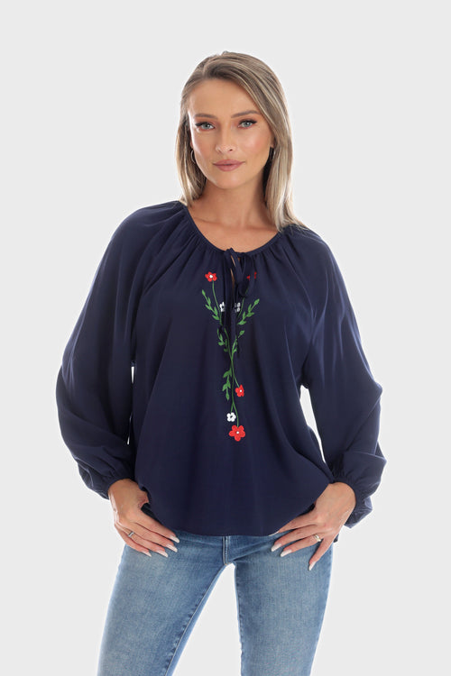 Bluza Eranthe stil ie bleumarin Eranthe
