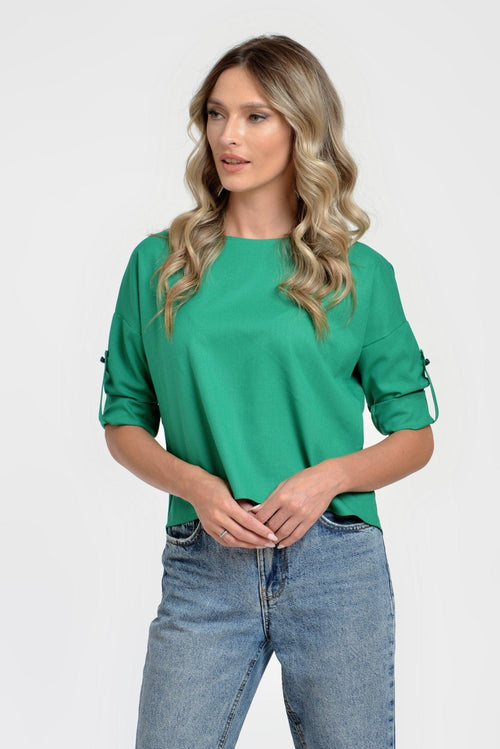 Natalee Fashion Bluză Bluza randunica verde Sofia
