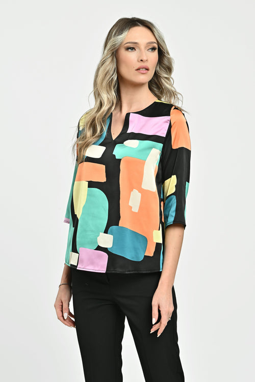 Natalee Fashion Bluză Bluză tip cămașă multicolor Aurora