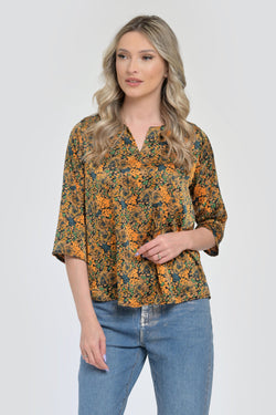 Bluza tip camasa multicolor Fatma Natalee Fashion