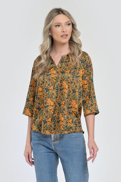 Bluza tip camasa multicolor Fatma Natalee Fashion