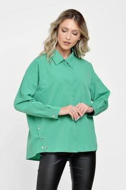 Natalee Bluză Camasa oversize verde Dorinda