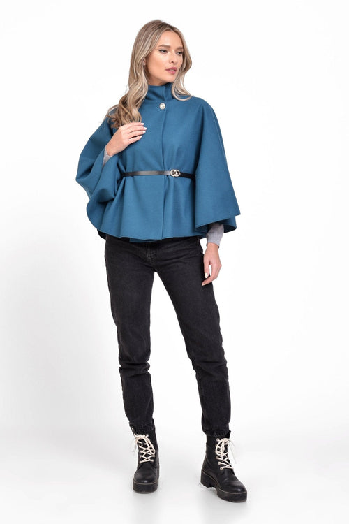 Capa turqoise Crina Masura Unica Natalee Fashion