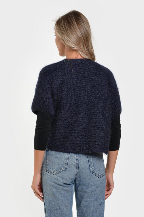 Cardigan scurt navy Abby Natalee Fashion