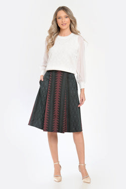 Fusta cu imprimeu geometric Sabrina Natalee Fashion