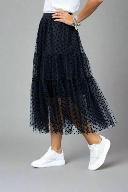 Fusta dama casual tull buline Leila Natalee Fashion