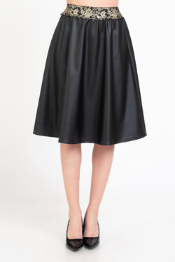 Fusta dama imitatie piele Amina Natalee Fashion