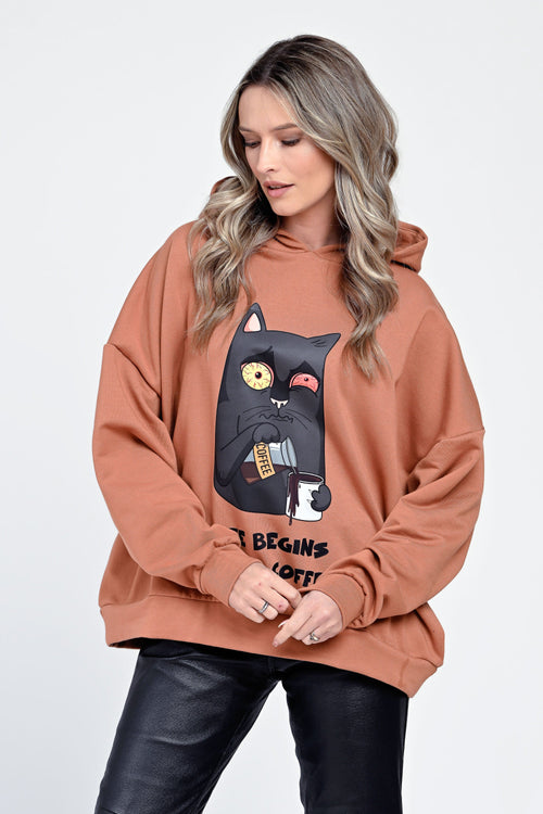 Hanorac camel Eliseea Natalee Fashion