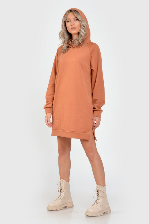 Hanorac caramiziu Zenaida Natalee Fashion