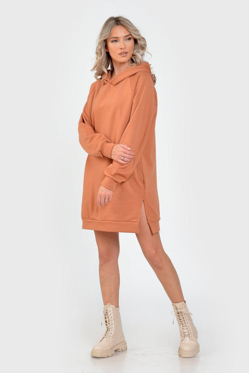 Hanorac caramiziu Zenaida Natalee Fashion