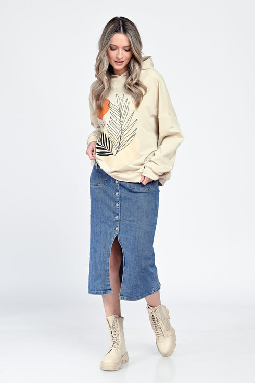 Hanorac crem Emanuela Natalee Fashion