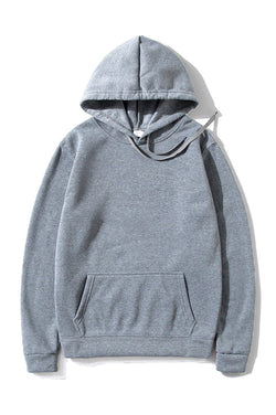 Hanorac gri cu buzunare si gluga Larina Natalee Fashion