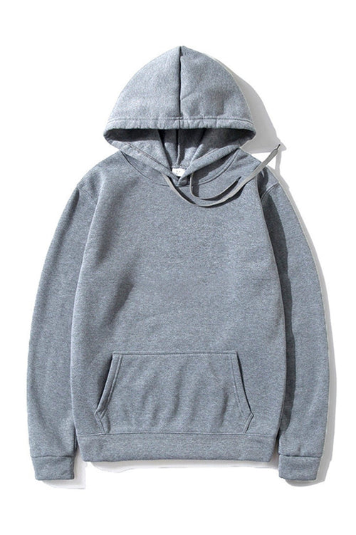 Hanorac gri cu buzunare si gluga Larina Natalee Fashion