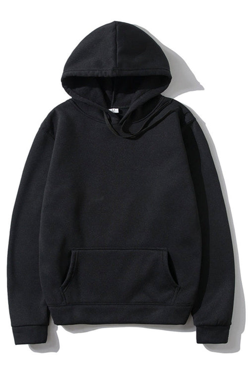 Hanorac negru cu buzunare si gluga Iustina Natalee Fashion