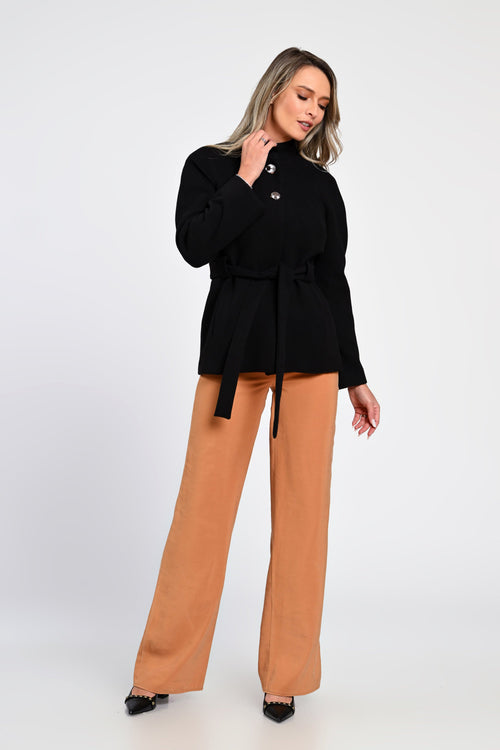 Jachetă neagră elegantă Irina Natalee