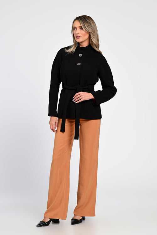 Jachetă neagră elegantă Irina Natalee