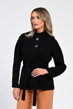 Jachetă neagră elegantă Irina Natalee