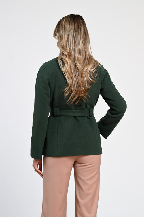 Jachetă verde elegantă Irina Natalee