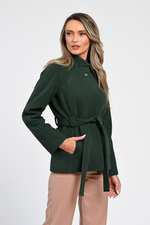 Jachetă verde elegantă Irina Natalee