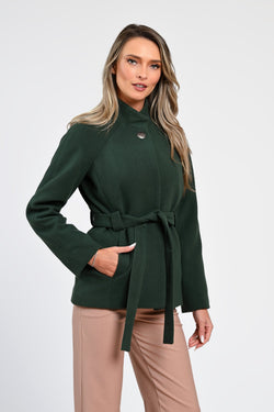 Jachetă verde elegantă Irina Natalee