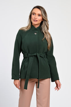 Jachetă verde elegantă Irina Natalee