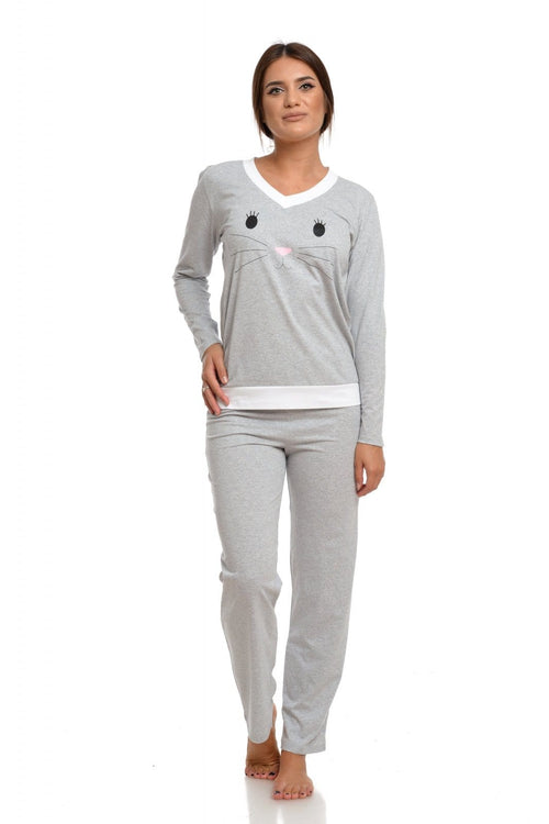 Pijama dama bumbac Cat Natalee Fashion