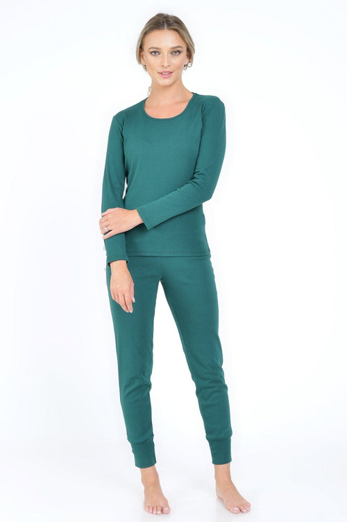 Natalee Fashion Pijamale Dama Pijama dama verde-Marina