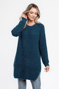 Pulover casual turqoise Rachel Natalee Fashion