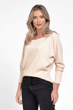 Pulover crem Irina Natalee Fashion